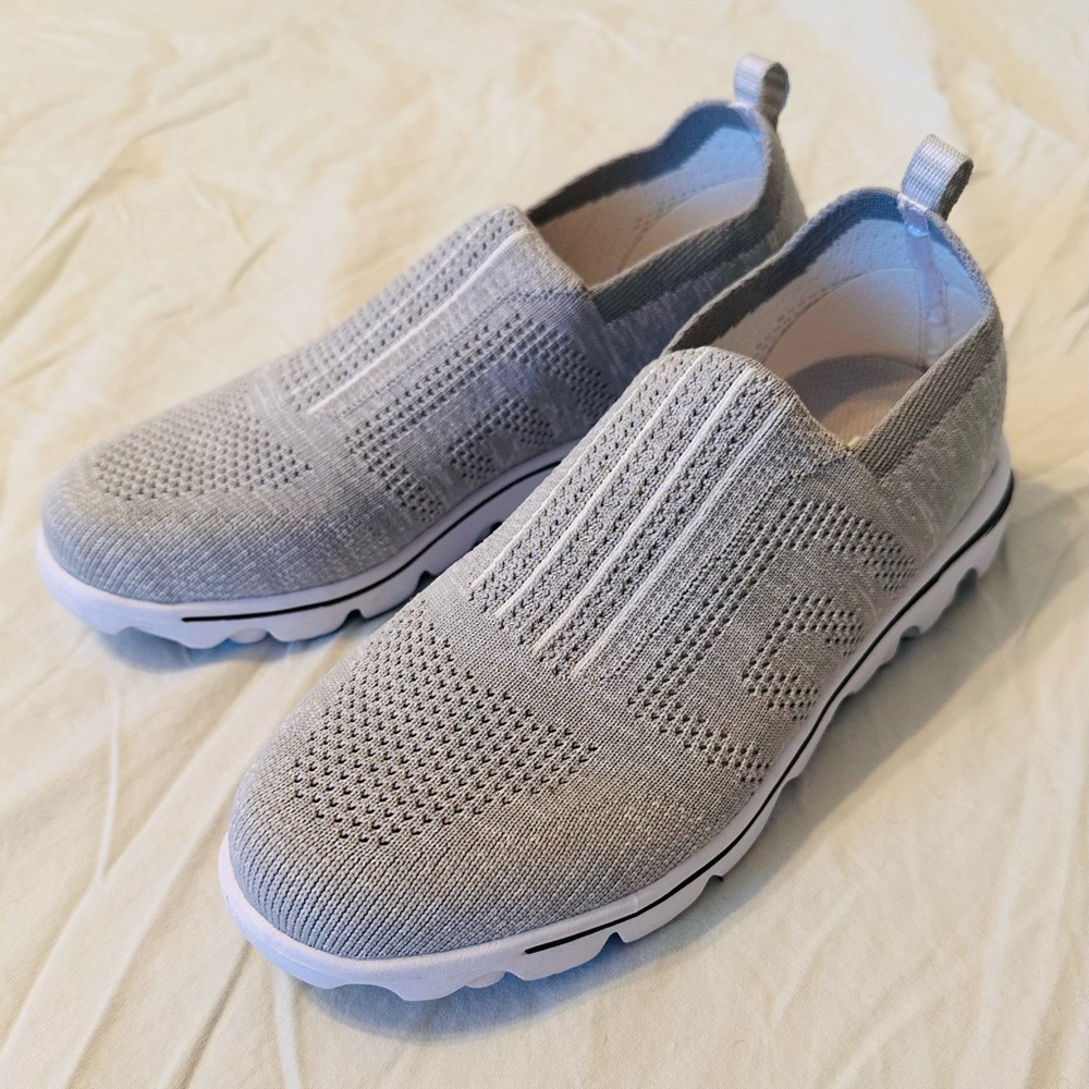Gray Women's Slip-On Sneakers